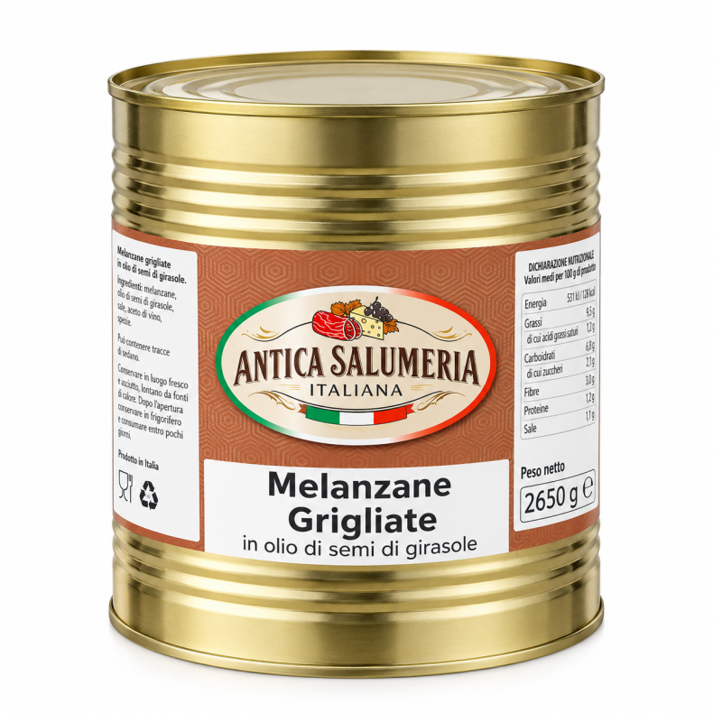 ANTICA SALUMERIA MELANZANE GRIGLIATE IN OLIO DI SEMI DI GIRASOLE KG 3/1