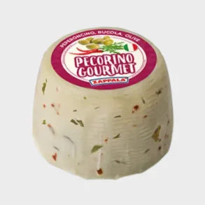 ZAPPALA PECORINO GUSTOSE CON PEPERONCINO, RUCOLA E OLIVE