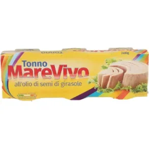 MAREVIVO TONNO ALL'OLIO DI SEMI DI GIRASOLE 3 x 80 G